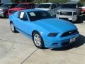 2013 Grabber Blue Ford Mustang V6 Coupe  photo #6