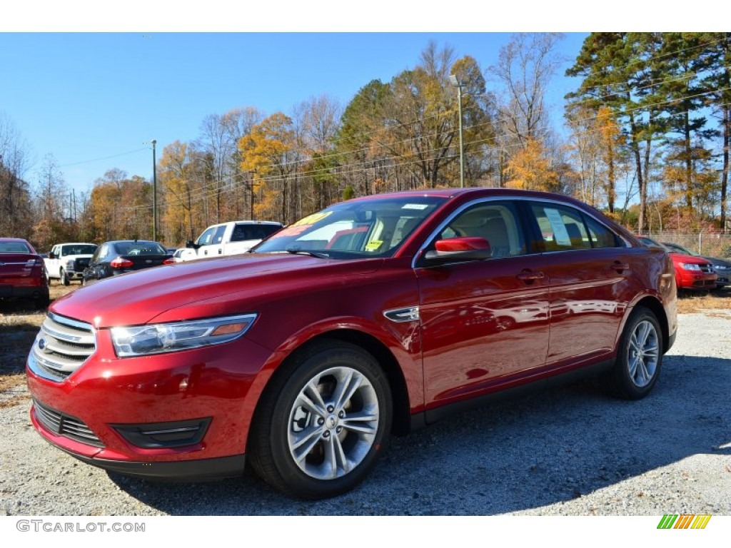 2014 Taurus SEL - Ruby Red / Dune photo #3