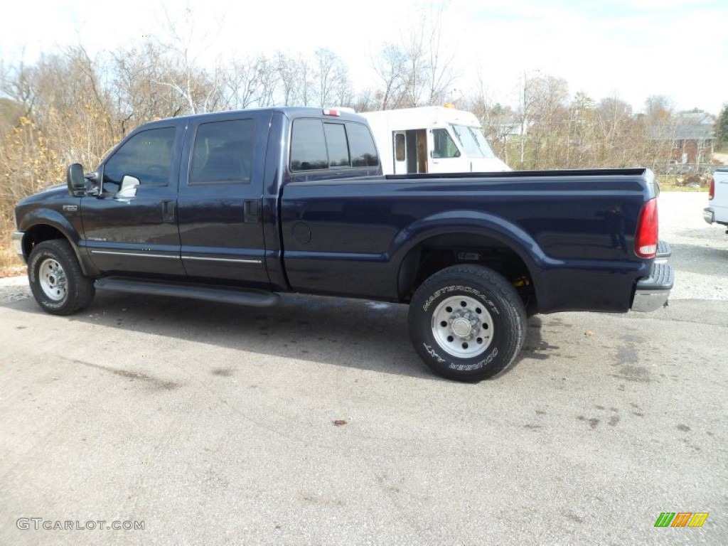 2000 F250 Super Duty XLT Crew Cab 4x4 - Deep Wedgewood Blue Metallic / Dark Denim Blue photo #5