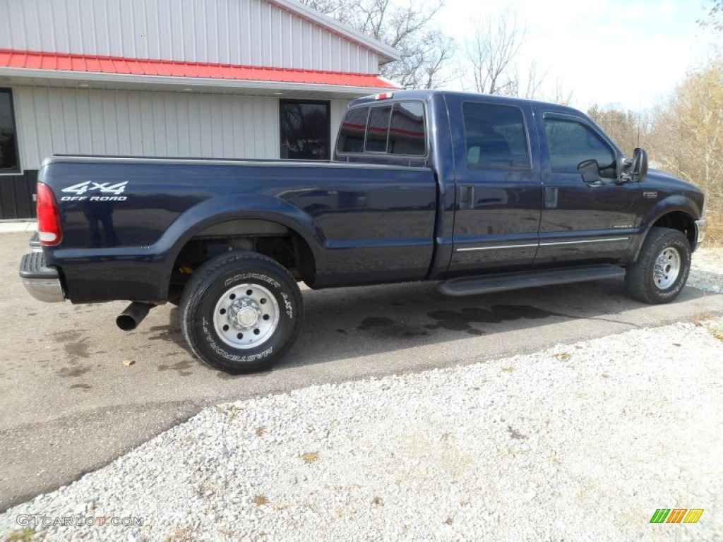 2000 F250 Super Duty XLT Crew Cab 4x4 - Deep Wedgewood Blue Metallic / Dark Denim Blue photo #6
