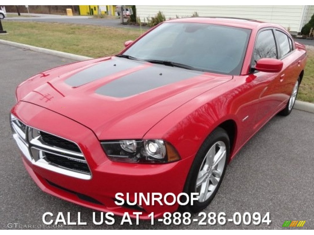 2011 Charger R/T Max AWD - Redline 3-Coat Pearl / Black/Radar Red photo #1
