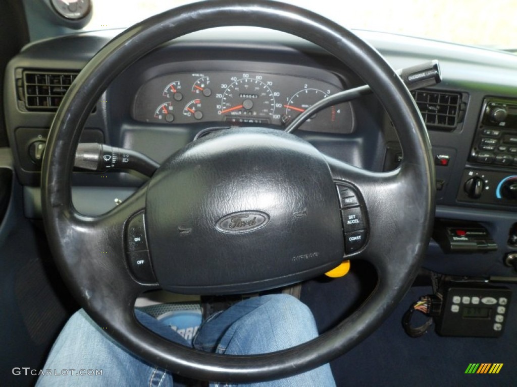 2000 F250 Super Duty XLT Crew Cab 4x4 - Deep Wedgewood Blue Metallic / Dark Denim Blue photo #28