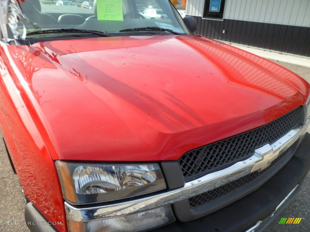 2003 Silverado 1500 LS Regular Cab - Victory Red / Tan photo #4