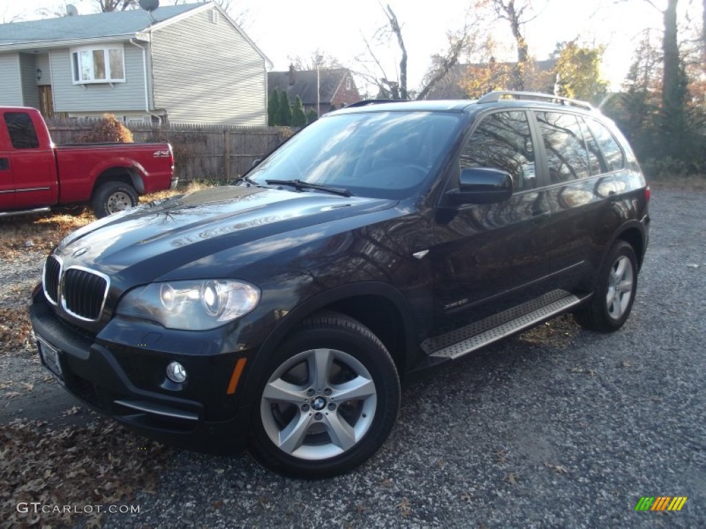 2009 X5 xDrive30i - Carbon Black Metallic / Black photo #1