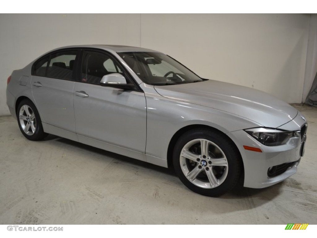 2014 3 Series 328d Sedan - Glacier Silver Metallic / Black photo #2