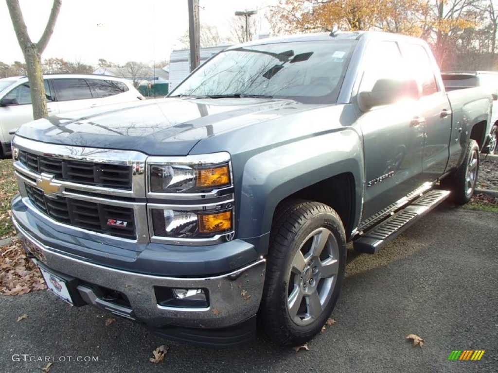 2014 Silverado 1500 LT Z71 Double Cab - Blue Granite Metallic / Jet Black photo #1