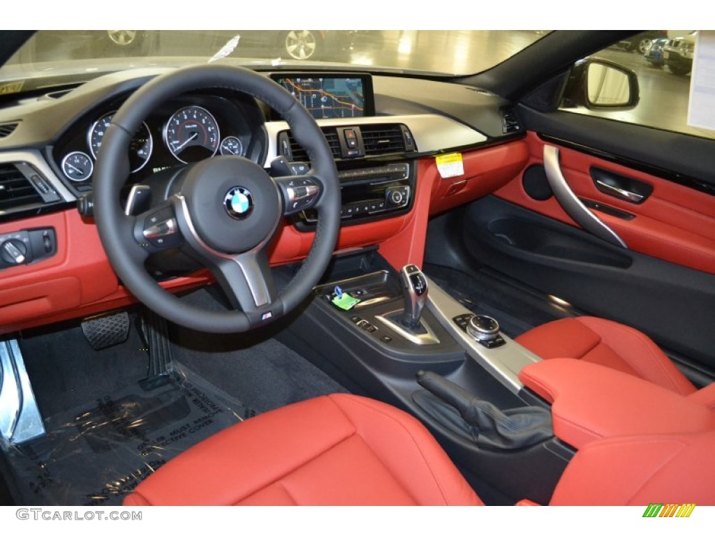 Coral Red Interior 2014 BMW 4 Series 428i Coupe Photo #88085391