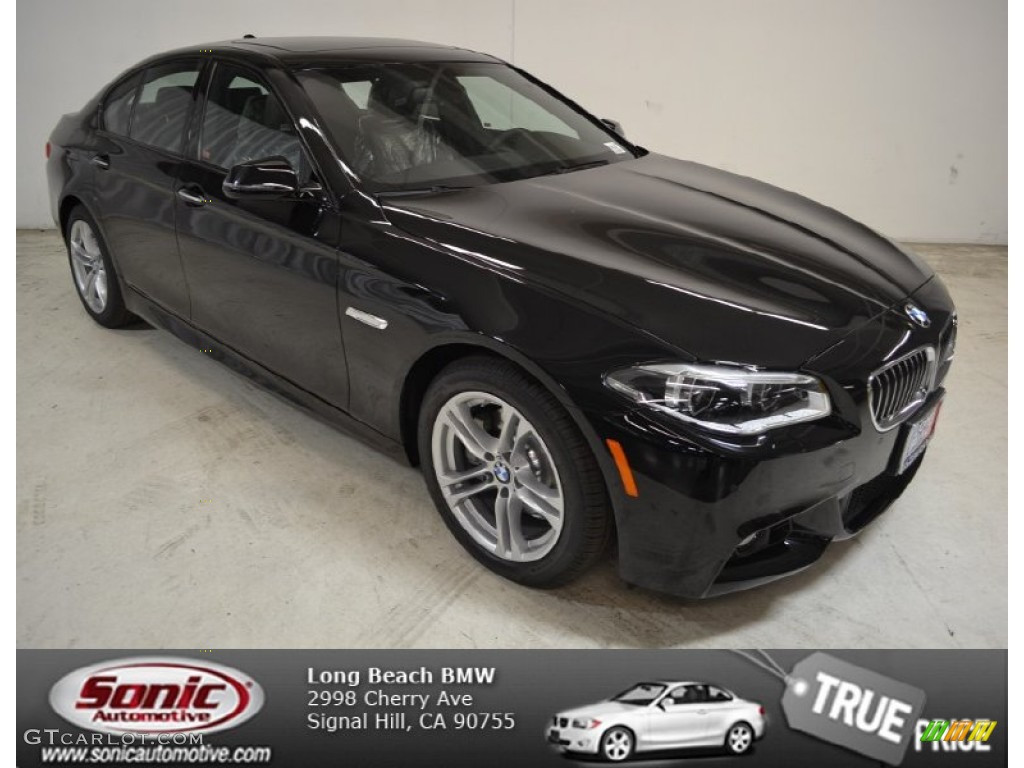 2014 5 Series 528i Sedan - Jet Black / Black photo #1