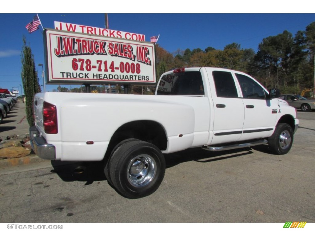 2007 Ram 3500 SLT Quad Cab 4x4 Dually - Bright White / Medium Slate Gray photo #9