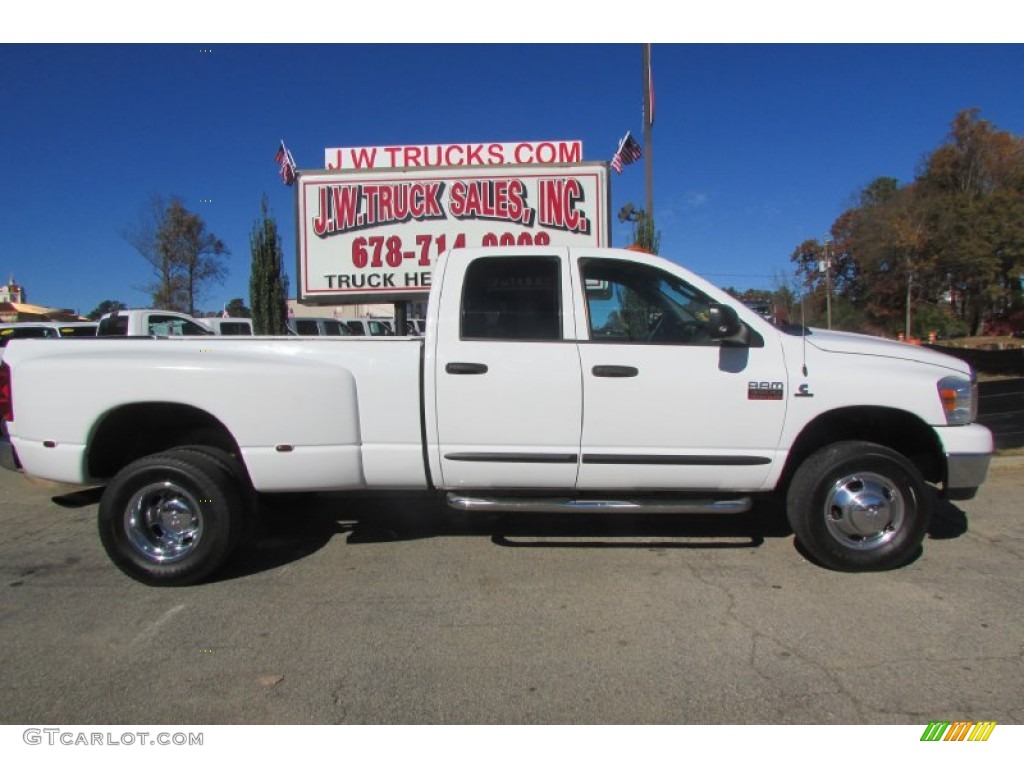 2007 Ram 3500 SLT Quad Cab 4x4 Dually - Bright White / Medium Slate Gray photo #10