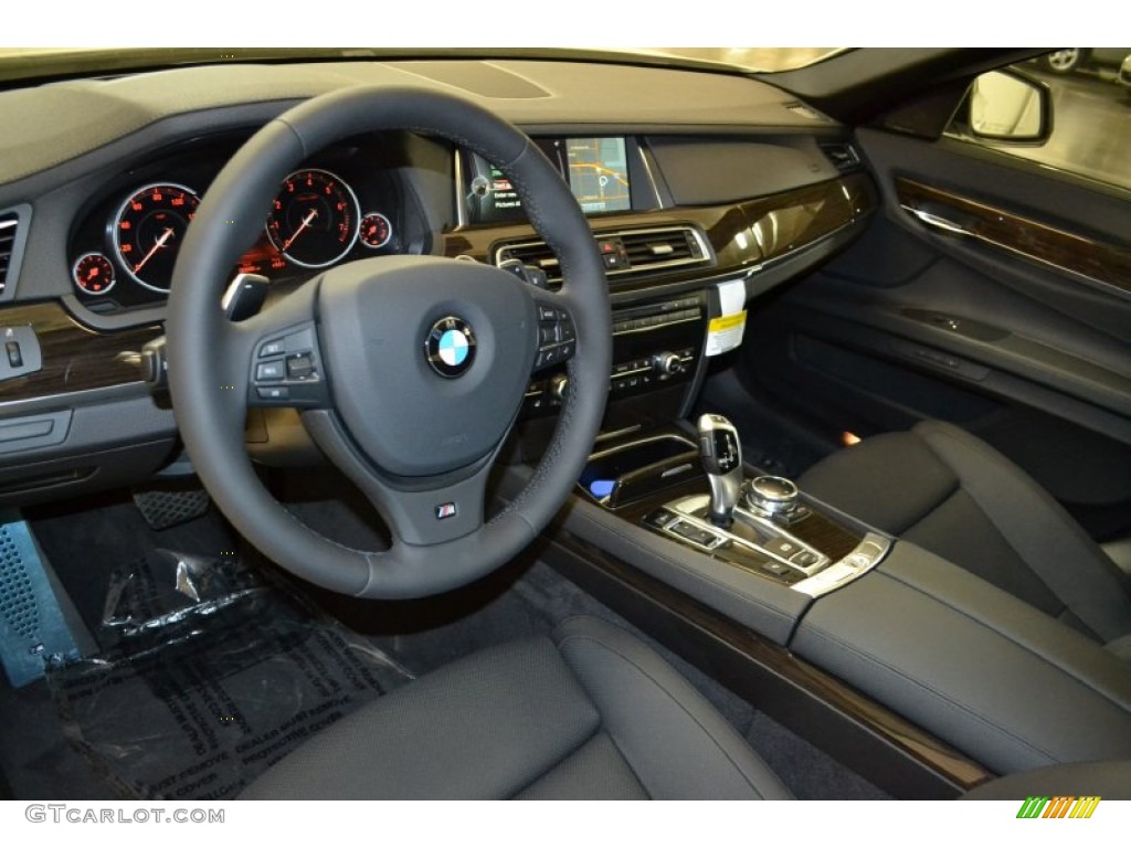 Black Interior 2014 BMW 7 Series 740Li Sedan Photo #88087193