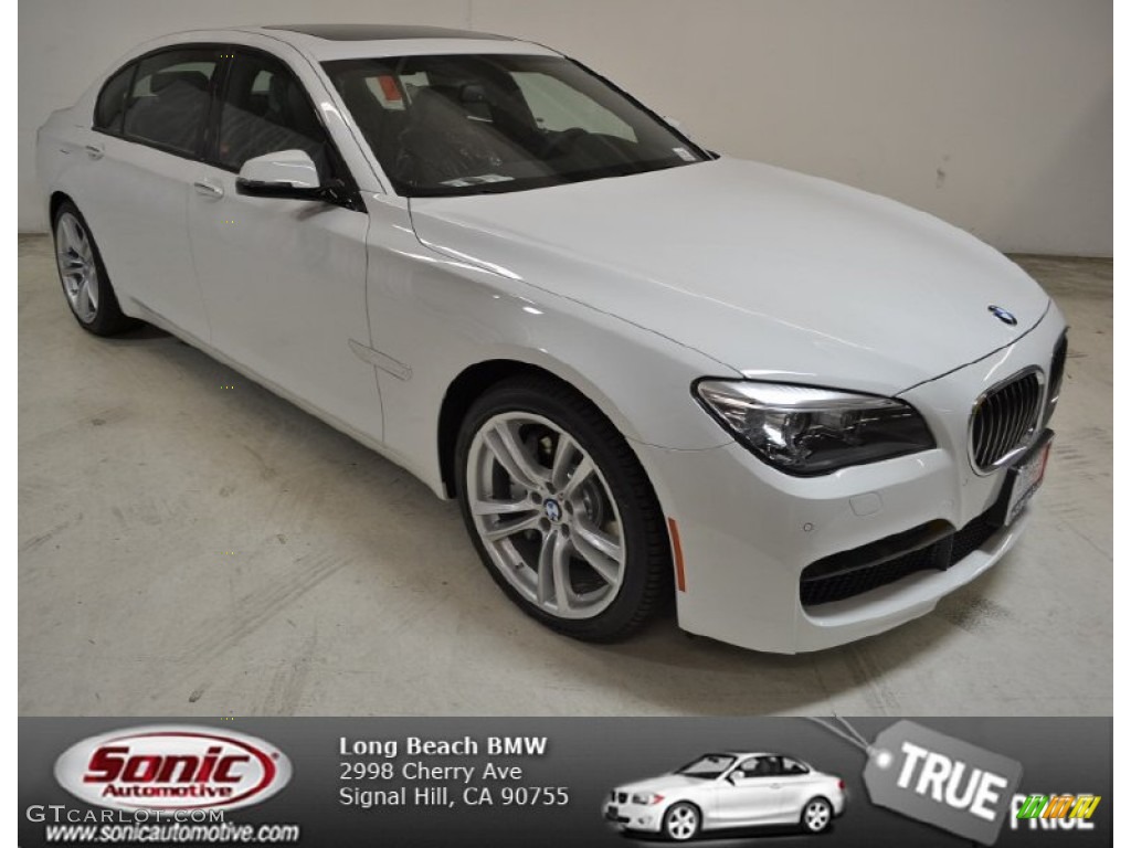 2014 7 Series 740Li Sedan - Alpine White / Black photo #1