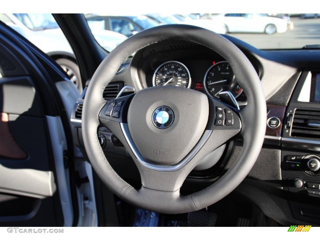 2013 BMW X5 xDrive 50i Cinnamon Brown Steering Wheel Photo #88089654