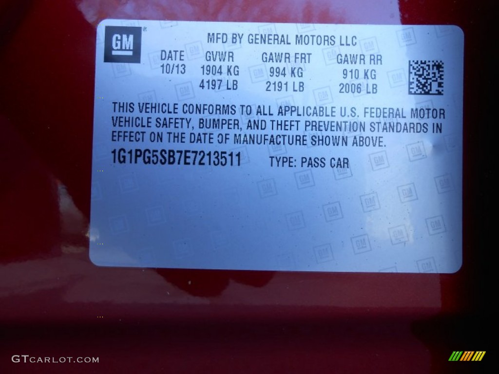 2014 Cruze LTZ - Crystal Red Tintcoat / Jet Black photo #14