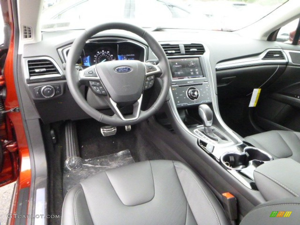 Charcoal Black Interior 2014 Ford Fusion Titanium AWD Photo #88093816
