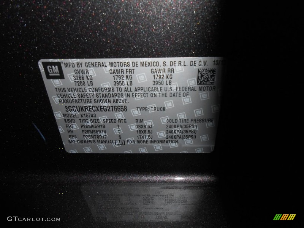 2014 Silverado 1500 LT Crew Cab 4x4 - Tungsten Metallic / Jet Black photo #13