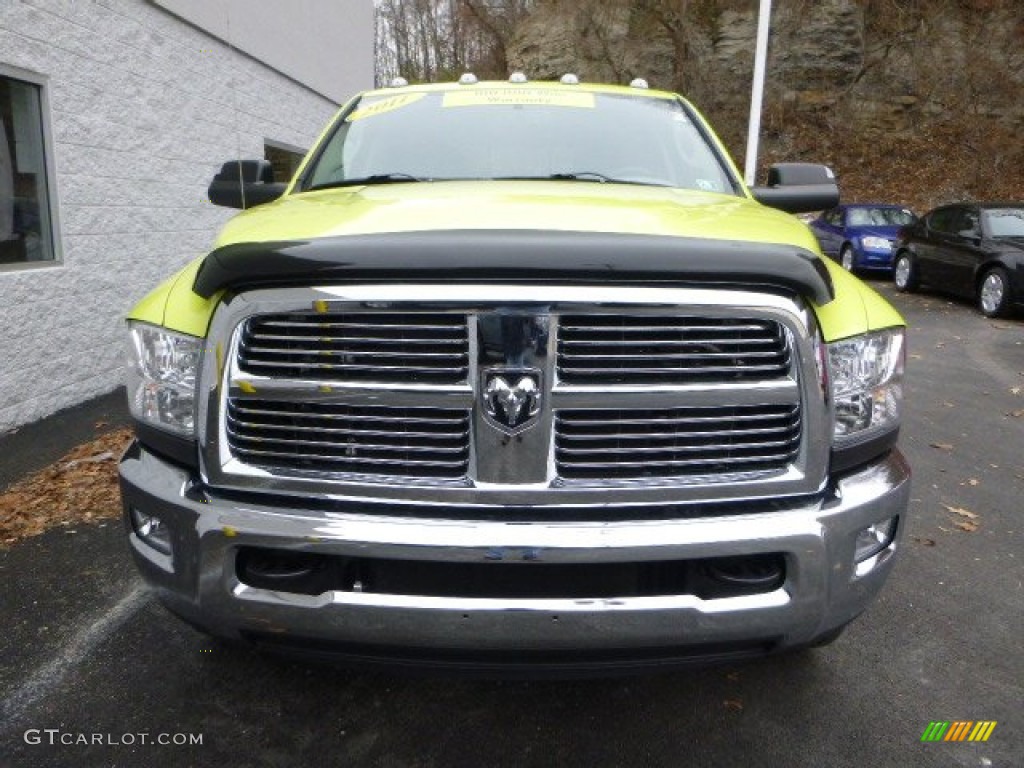 National Fire Safety Lime Yellow 2011 Dodge Ram 2500 HD Big Horn Crew Cab 4x4 Exterior Photo #88094116
