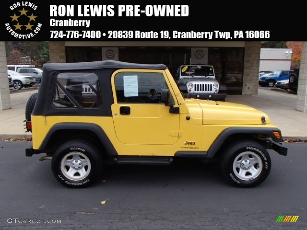 2006 Wrangler SE 4x4 - Solar Yellow / Dark Slate Gray photo #1