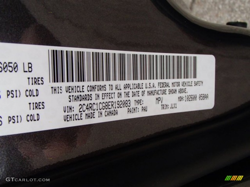 2014 Town & Country Color Code PAU for Granite Crystal Metallic Photo #88098600