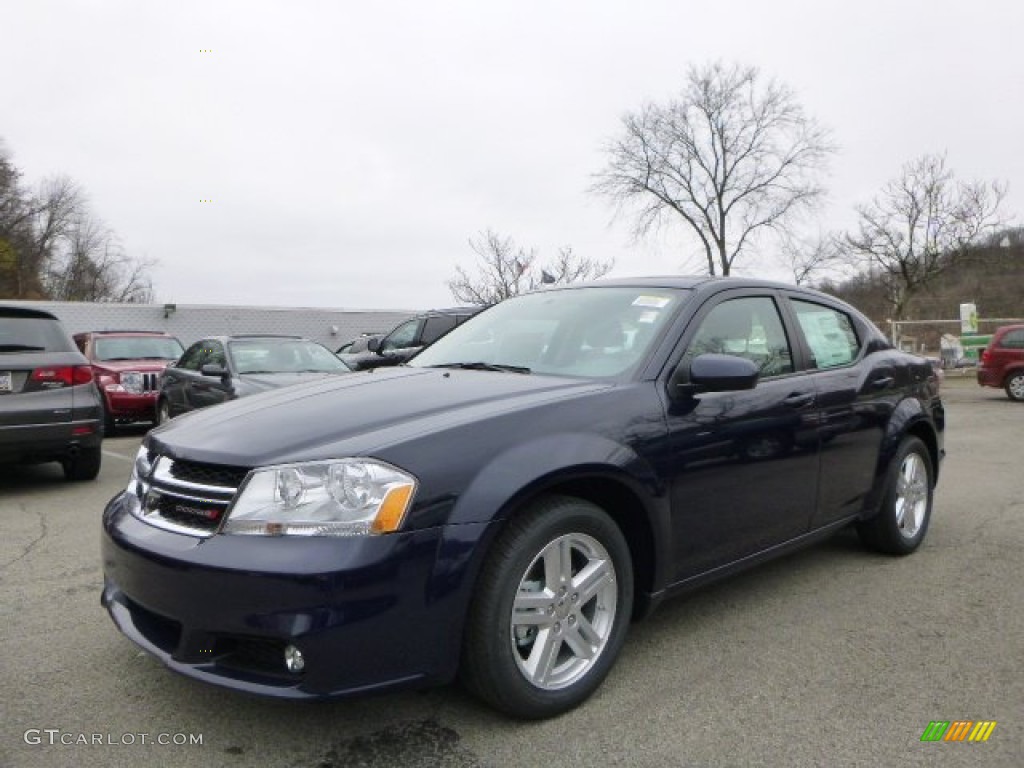 2014 Avenger SXT - True Blue Pearl / Black/Light Frost Beige photo #1