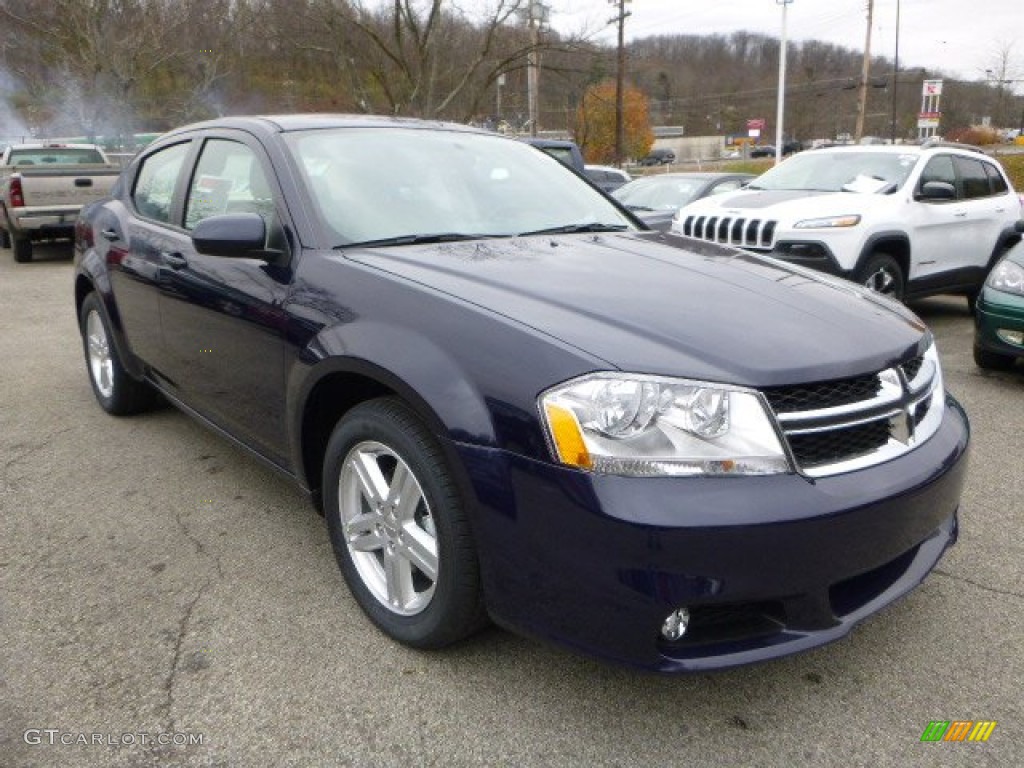 2014 Avenger SXT - True Blue Pearl / Black/Light Frost Beige photo #7