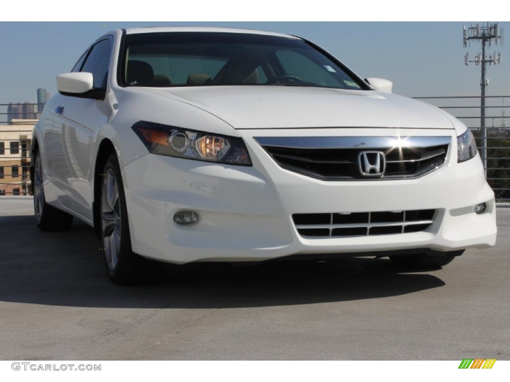 2011 Accord EX-L V6 Coupe - Taffeta White / Ivory photo #1