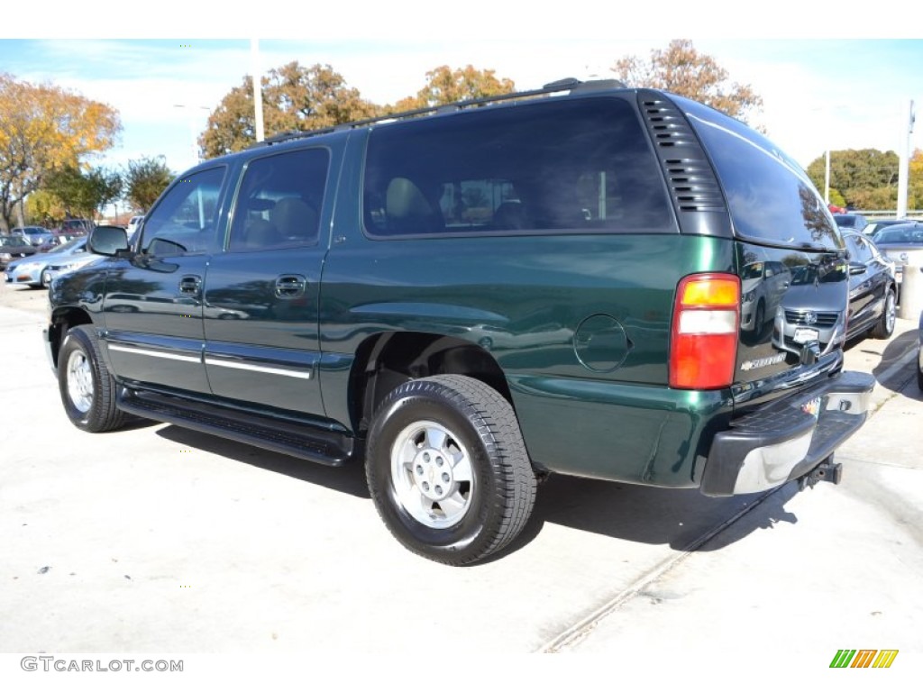 2003 Suburban 1500 LT - Dark Green Metallic / Tan/Neutral photo #3