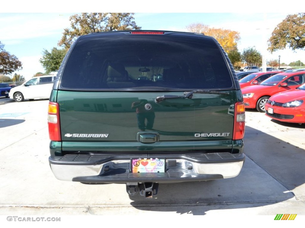 2003 Suburban 1500 LT - Dark Green Metallic / Tan/Neutral photo #4