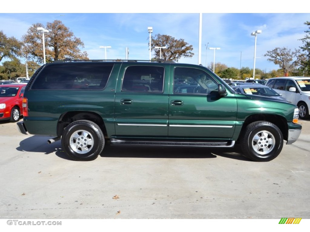 2003 Suburban 1500 LT - Dark Green Metallic / Tan/Neutral photo #6