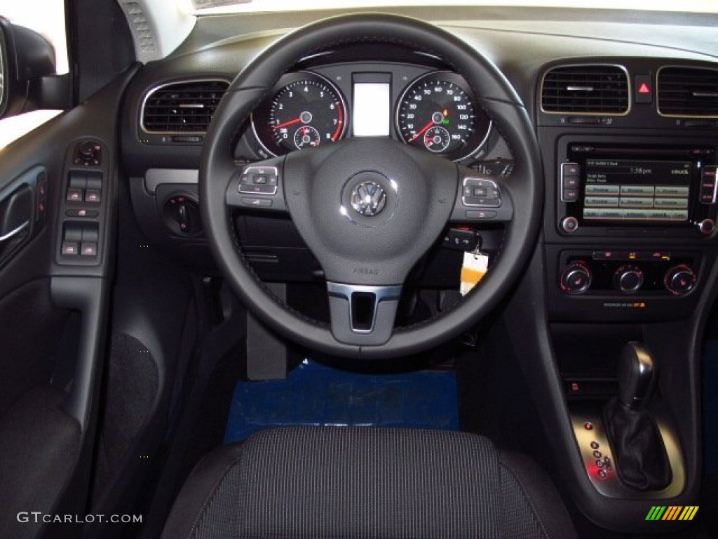 2014 Volkswagen Golf 2.5L 4 Door Titan Black Steering Wheel Photo #88101452