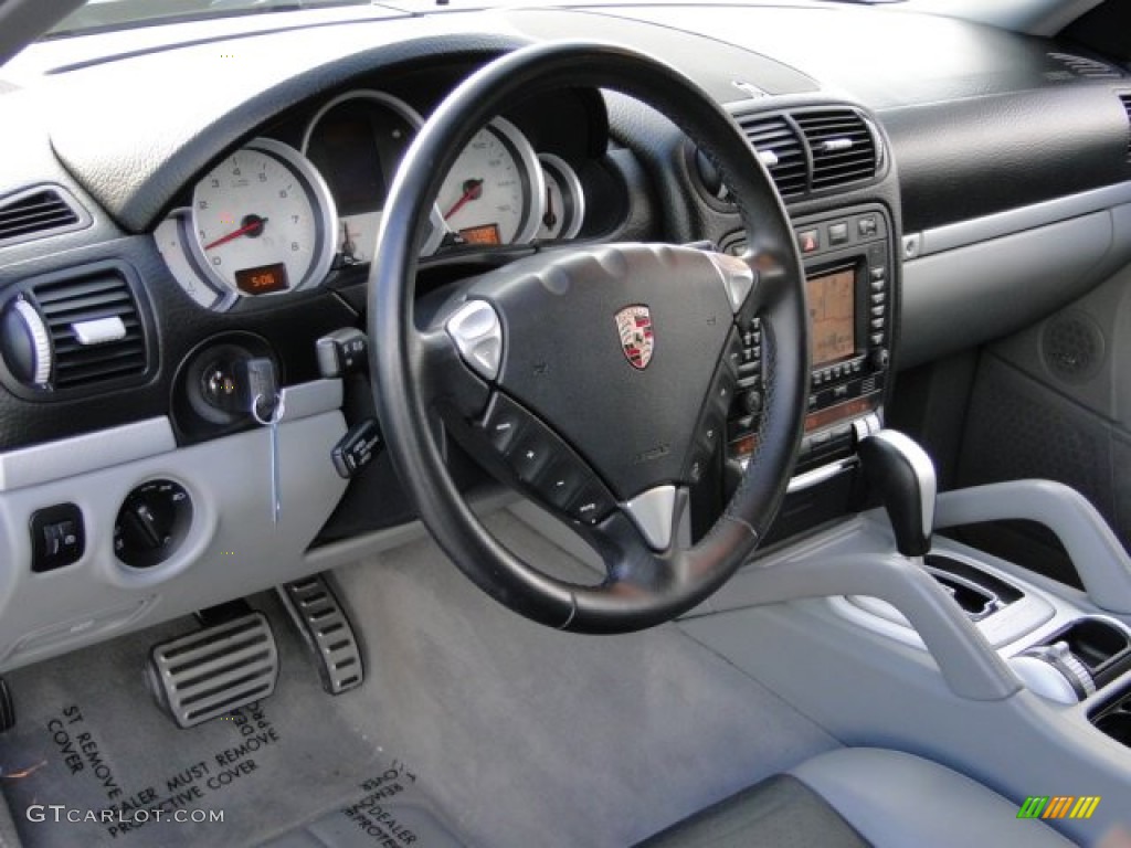 Black/Steel Grey Interior 2006 Porsche Cayenne S Titanium Photo #88102368