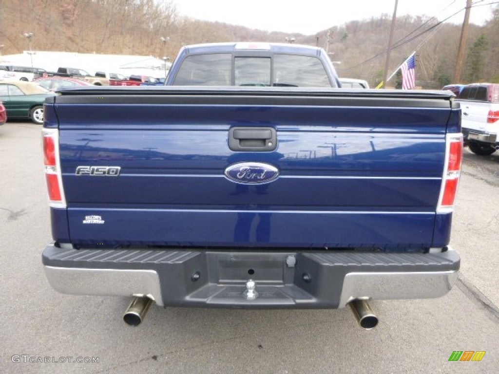 2010 F150 XLT SuperCab 4x4 - Dark Blue Pearl Metallic / Tan photo #3