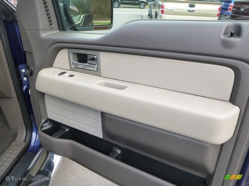 2010 F150 XLT SuperCab 4x4 - Dark Blue Pearl Metallic / Tan photo #12