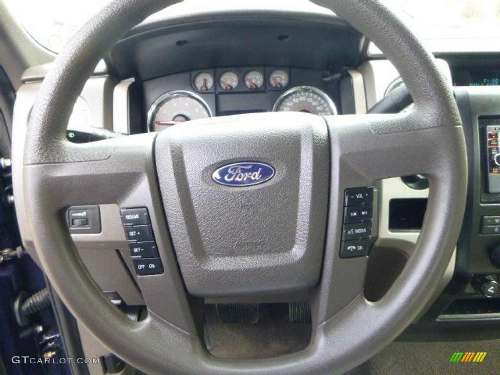 2010 F150 XLT SuperCab 4x4 - Dark Blue Pearl Metallic / Tan photo #22