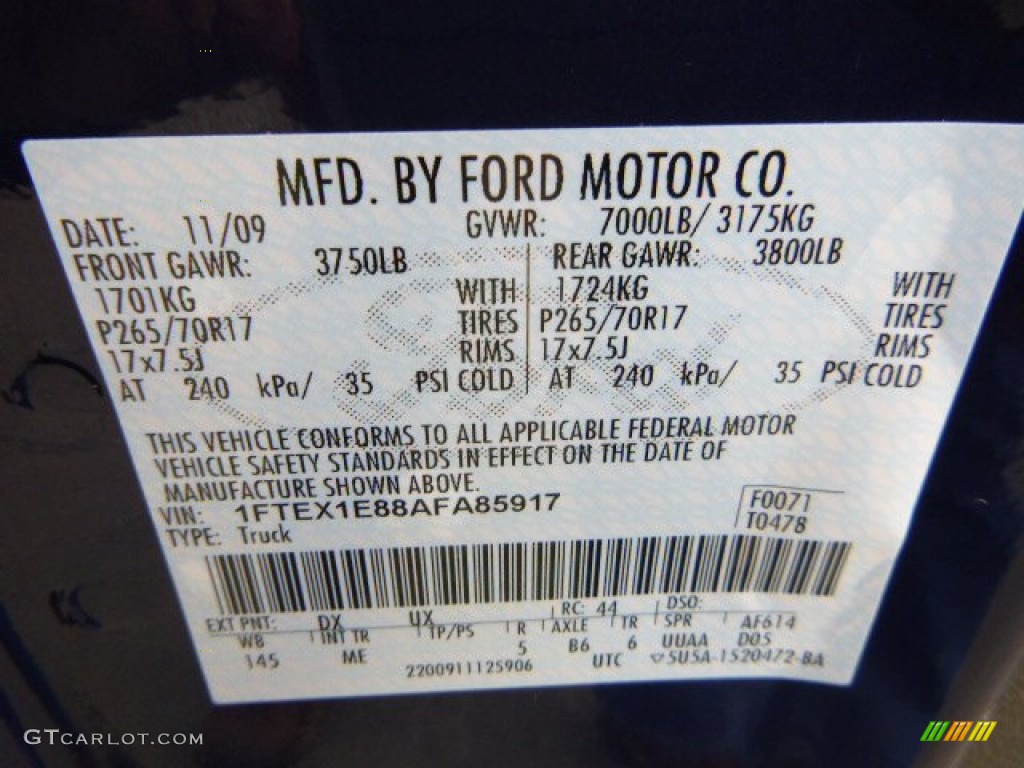 2010 F150 XLT SuperCab 4x4 - Dark Blue Pearl Metallic / Tan photo #24