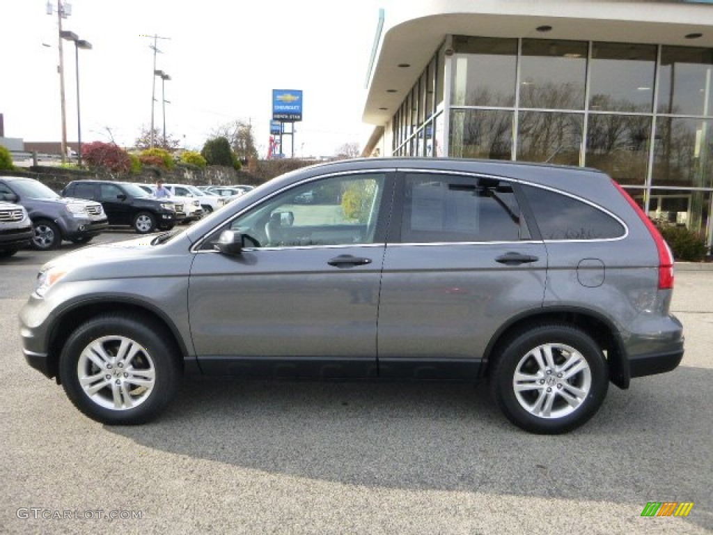 2011 CR-V EX 4WD - Polished Metal Metallic / Black photo #2