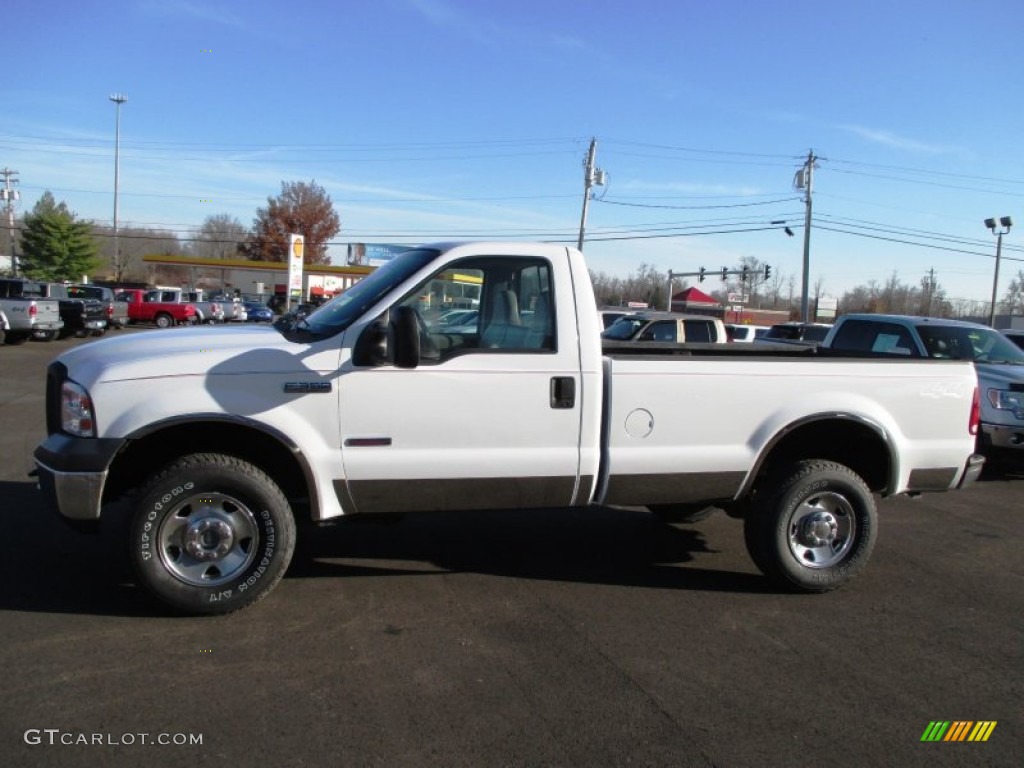 2006 F350 Super Duty XL Regular Cab 4x4 - Oxford White / Medium Flint photo #4