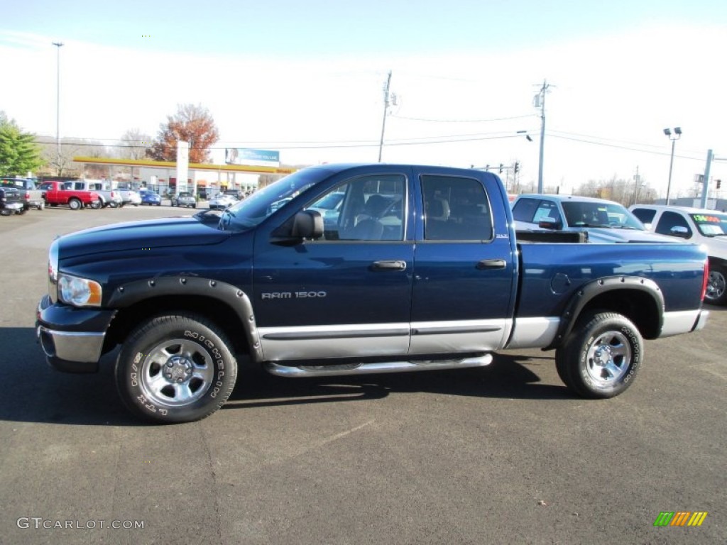 2002 Ram 1500 SLT Quad Cab 4x4 - Patriot Blue Pearlcoat / Dark Slate Gray photo #4