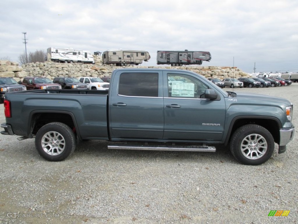 2014 Sierra 1500 SLE Crew Cab 4x4 - Stealth Gray Metallic / Jet Black photo #1