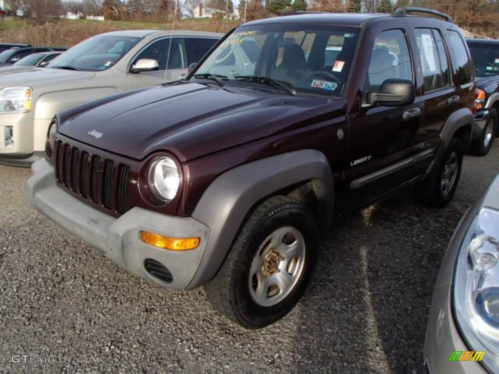 2004 Liberty Sport 4x4 - Deep Molten Red Pearl / Dark Slate Gray photo #1