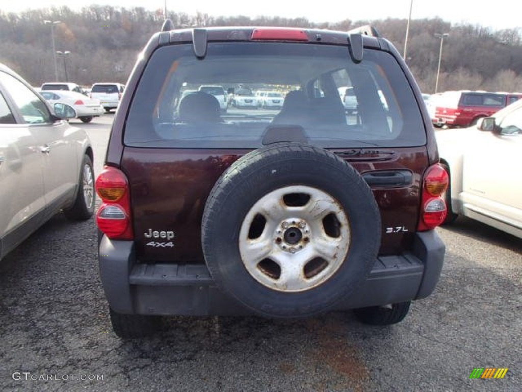 2004 Liberty Sport 4x4 - Deep Molten Red Pearl / Dark Slate Gray photo #5