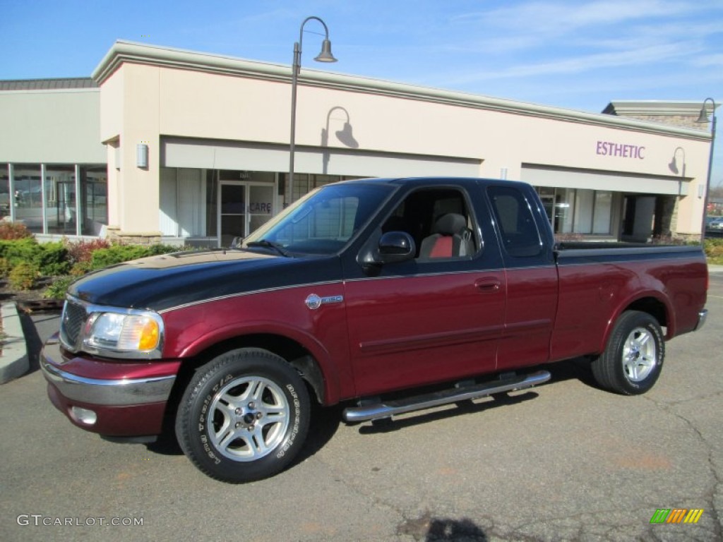 2003 F150 Heritage Edition Supercab - Toreador Red Metallic / Black/Red photo #2