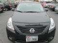 2012 Super Black Nissan Versa 1.6 S Sedan  photo #2