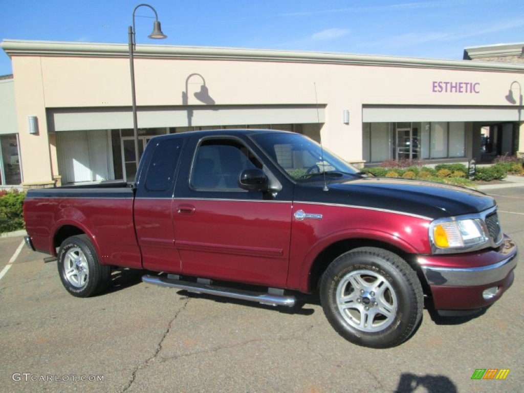 2003 F150 Heritage Edition Supercab - Toreador Red Metallic / Black/Red photo #11