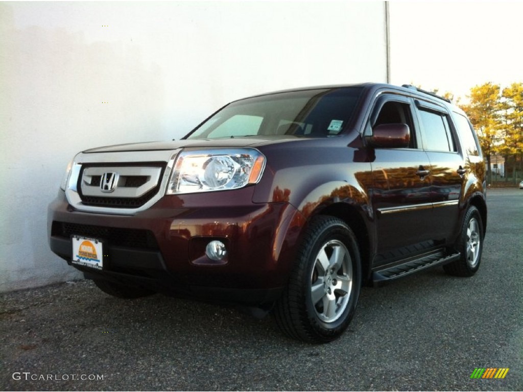 2010 Pilot EX 4WD - Dark Cherry Pearl / Black photo #1