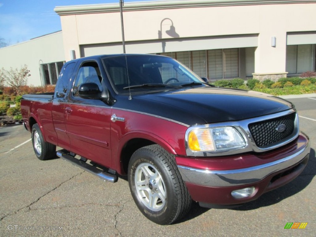 2003 F150 Heritage Edition Supercab - Toreador Red Metallic / Black/Red photo #12