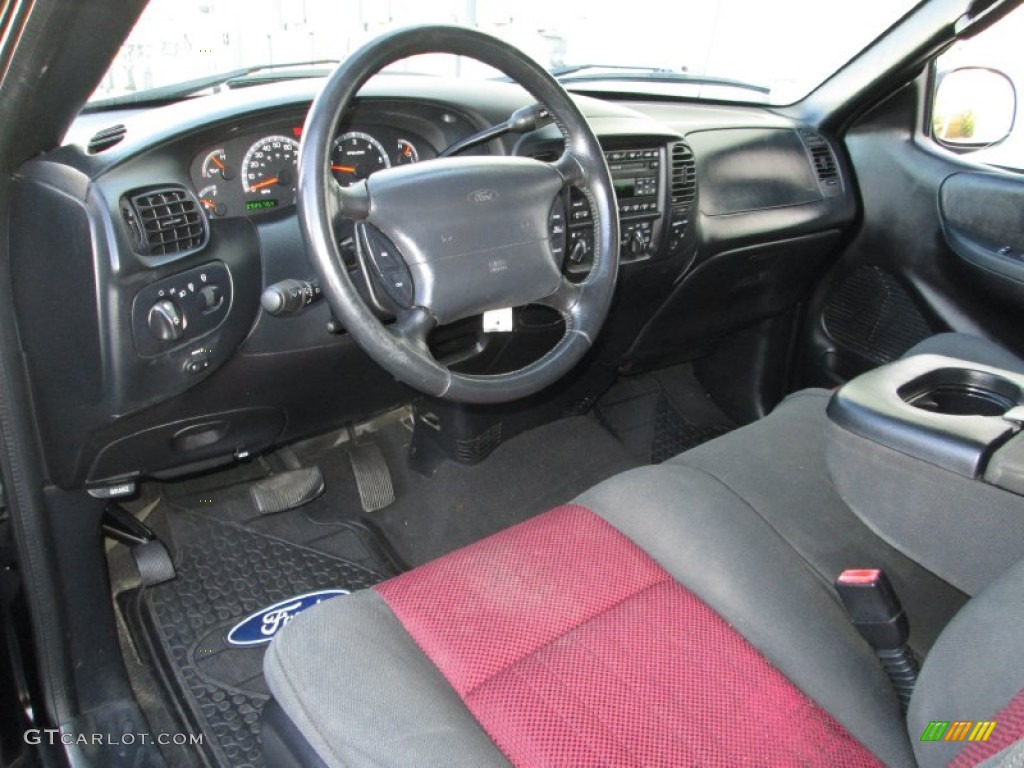 2003 F150 Heritage Edition Supercab - Toreador Red Metallic / Black/Red photo #18