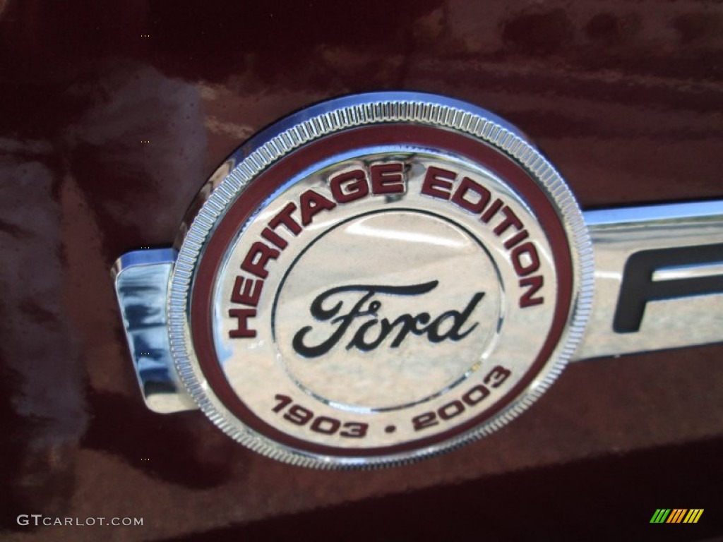 2003 F150 Heritage Edition Supercab - Toreador Red Metallic / Black/Red photo #26