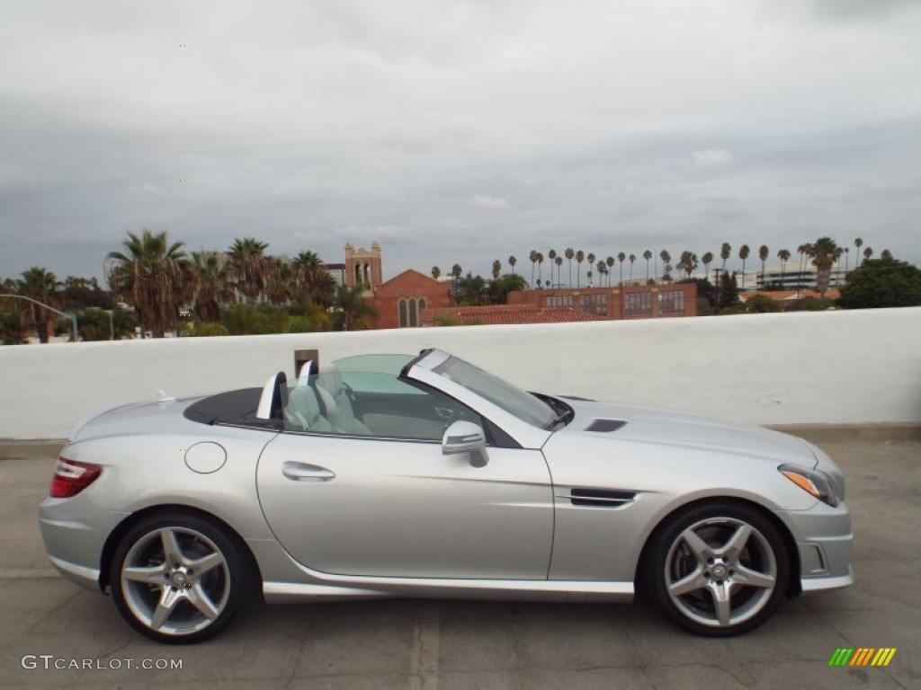Iridium Silver Metallic 2014 Mercedes-Benz SLK 350 Roadster Exterior Photo #88113791