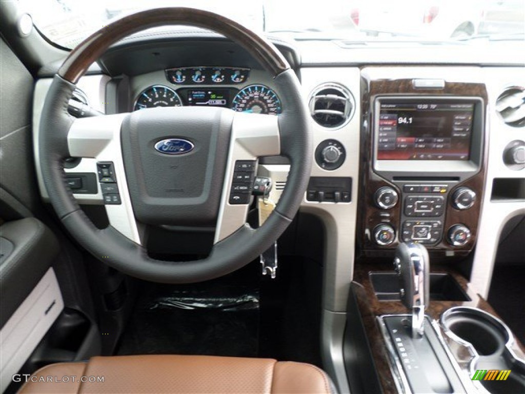 2014 Ford F150 Platinum SuperCrew 4x4 Platinum Unique Pecan Dashboard Photo #88114184